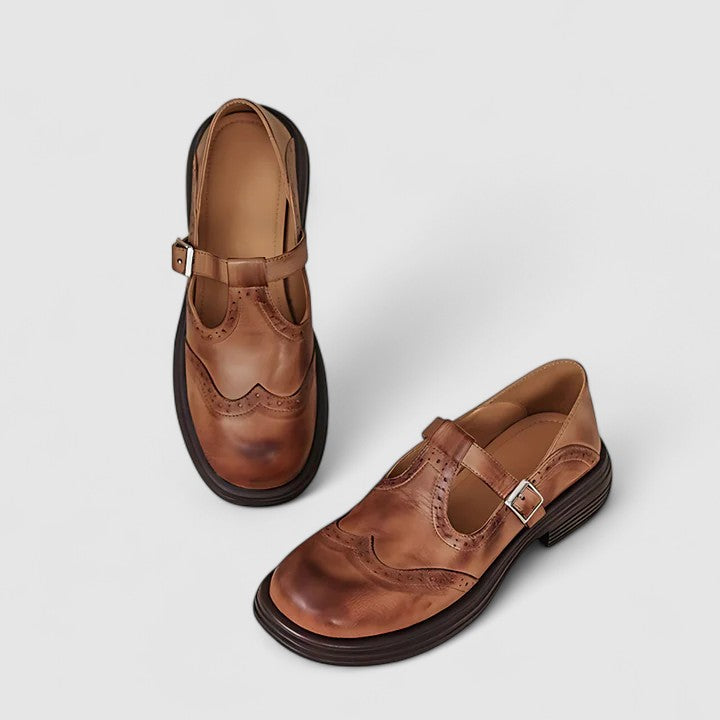 Women's Classic Buckle Brogues - Timeless Office Style