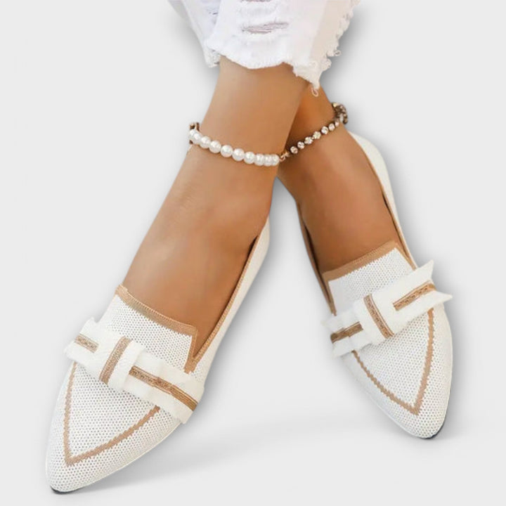 Women's Flat Shoes with Knot Design - Everyday Elegance