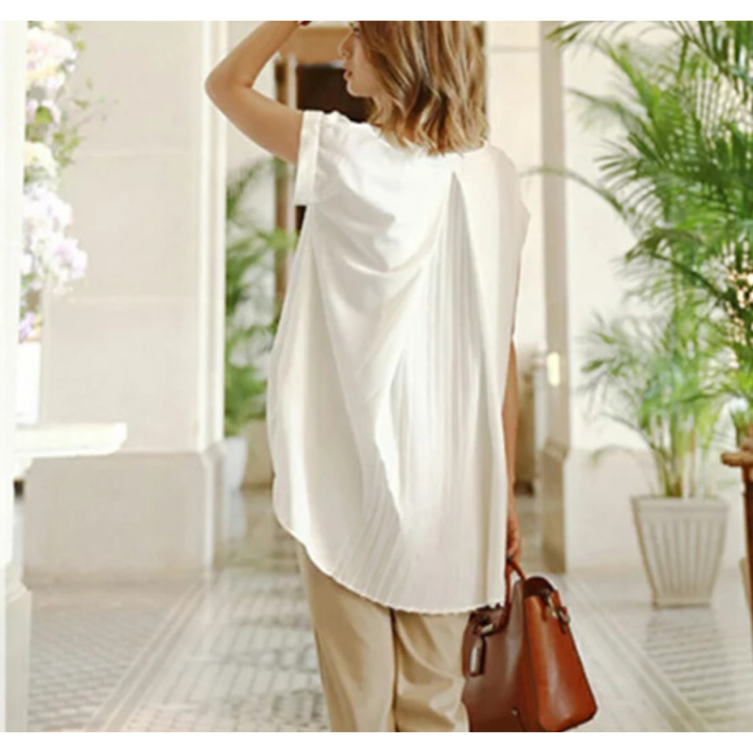 Women's Short Sleeve Patchwork T-Shirt - Casual Everyday Tee