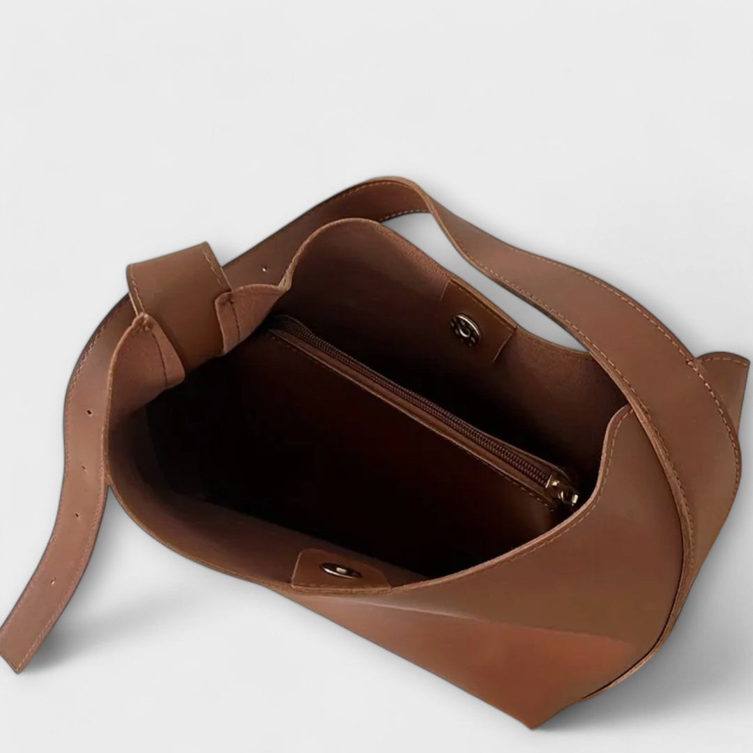 Women's Leather Shoulder Bag - Elegant Everyday Accessory