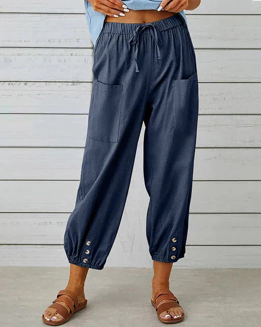 Women's Relaxed Fit Pocket Pants - Everyday Comfort