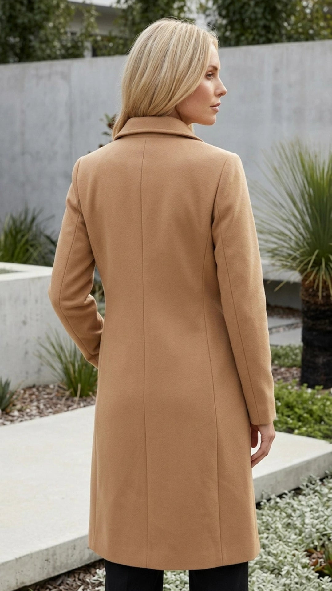 Women's Button-Up Long Coat - Everyday Warmth and Style