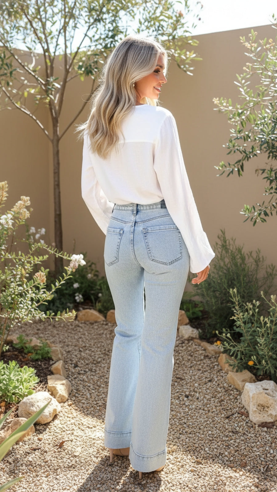 Women's High Waist Straight Leg Jeans - Everyday Flattering Fit