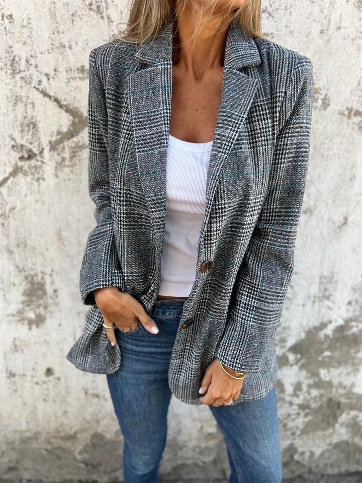 Women's Daniela Check Blazer - Timeless Sophistication