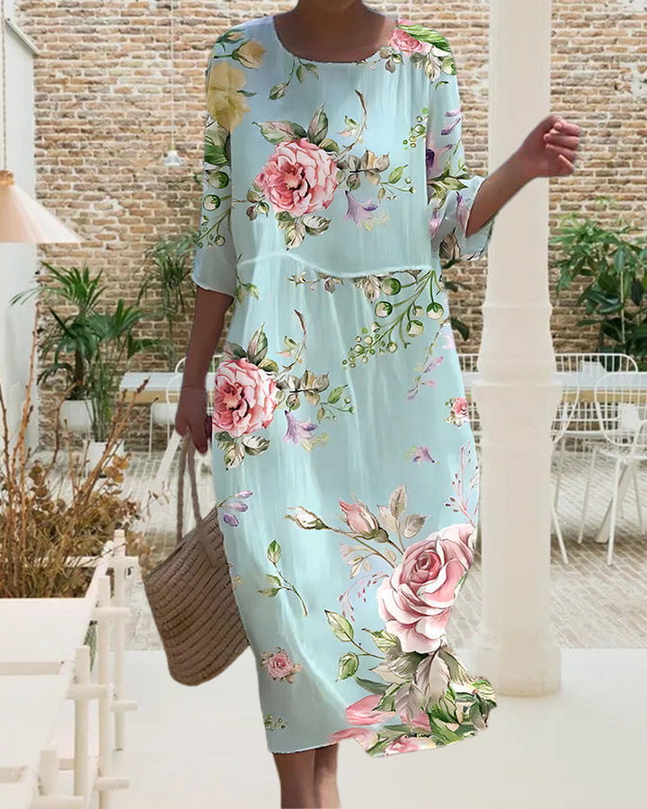 Women's Martha Floral Midi Dress - Effortless Summer Style