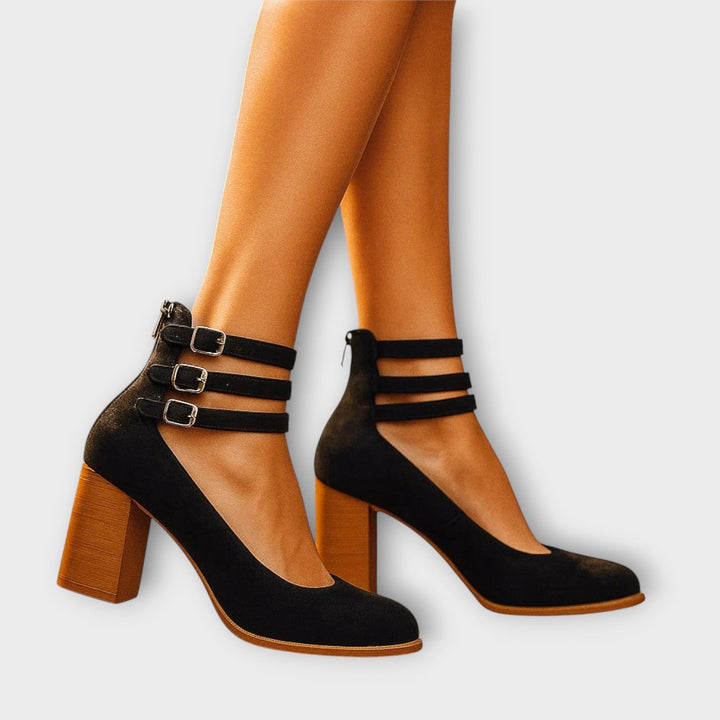 Women's Vintage Block-Heel Mary Jane Pumps - Timeless Everyday Heel