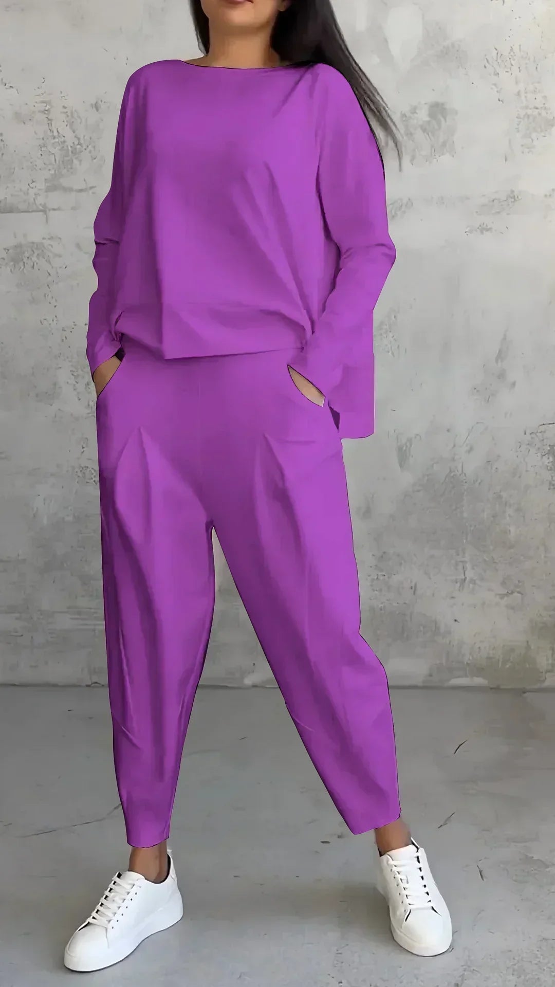 Women's Tailored Two-Piece Set - Effortless Style & Comfort