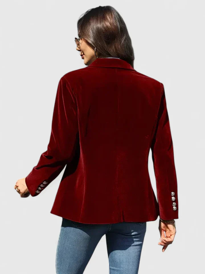 Women's Victoria Velvet Blazer - Elegant and Tailored Fit