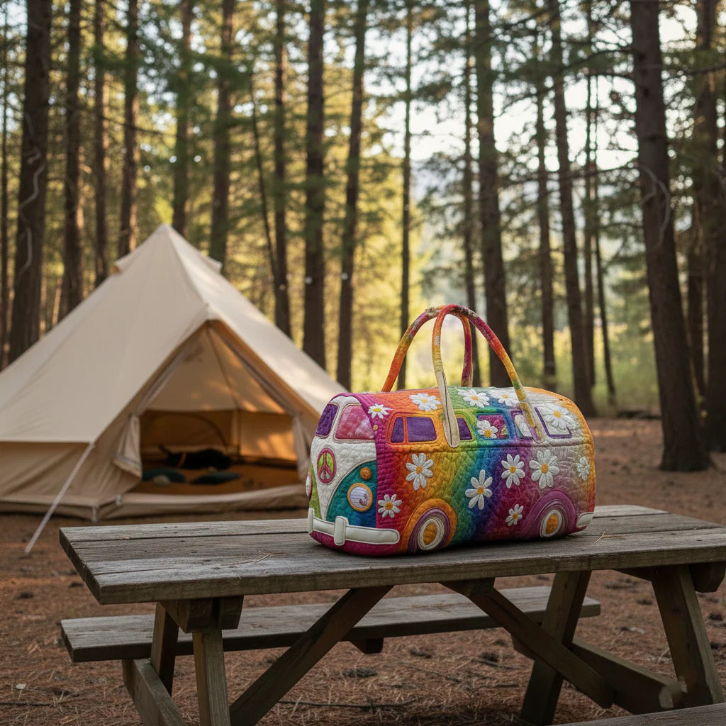 Women's Padded Travel Bag - Artisan Print for Stylish Weekends