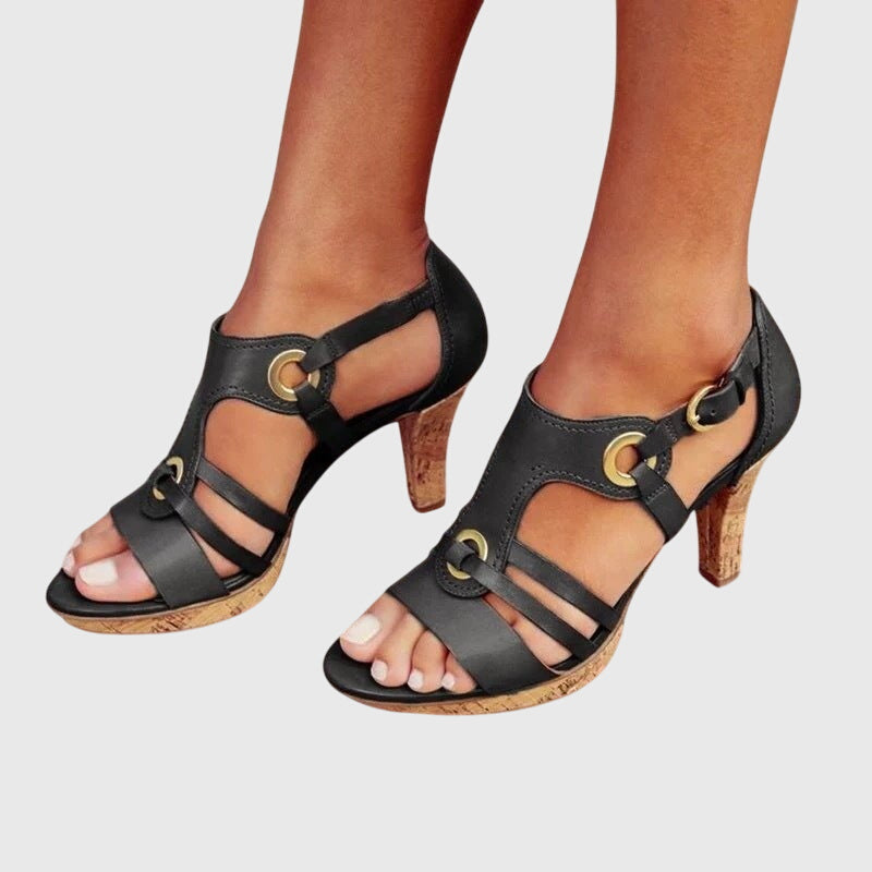 Women's Comfortable Leather Heels - Elegant & Supportive