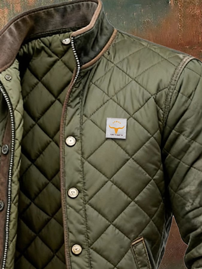 Men's Quilted Casual Jacket - Lightweight Insulation for Cool Days