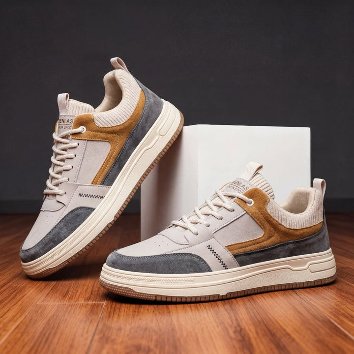 Men's Suede Sneakers – Retro Leather Trainers, Cushioned
