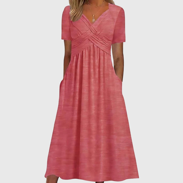 Women's Midi Dress with Tummy Control - Effortless Elegance