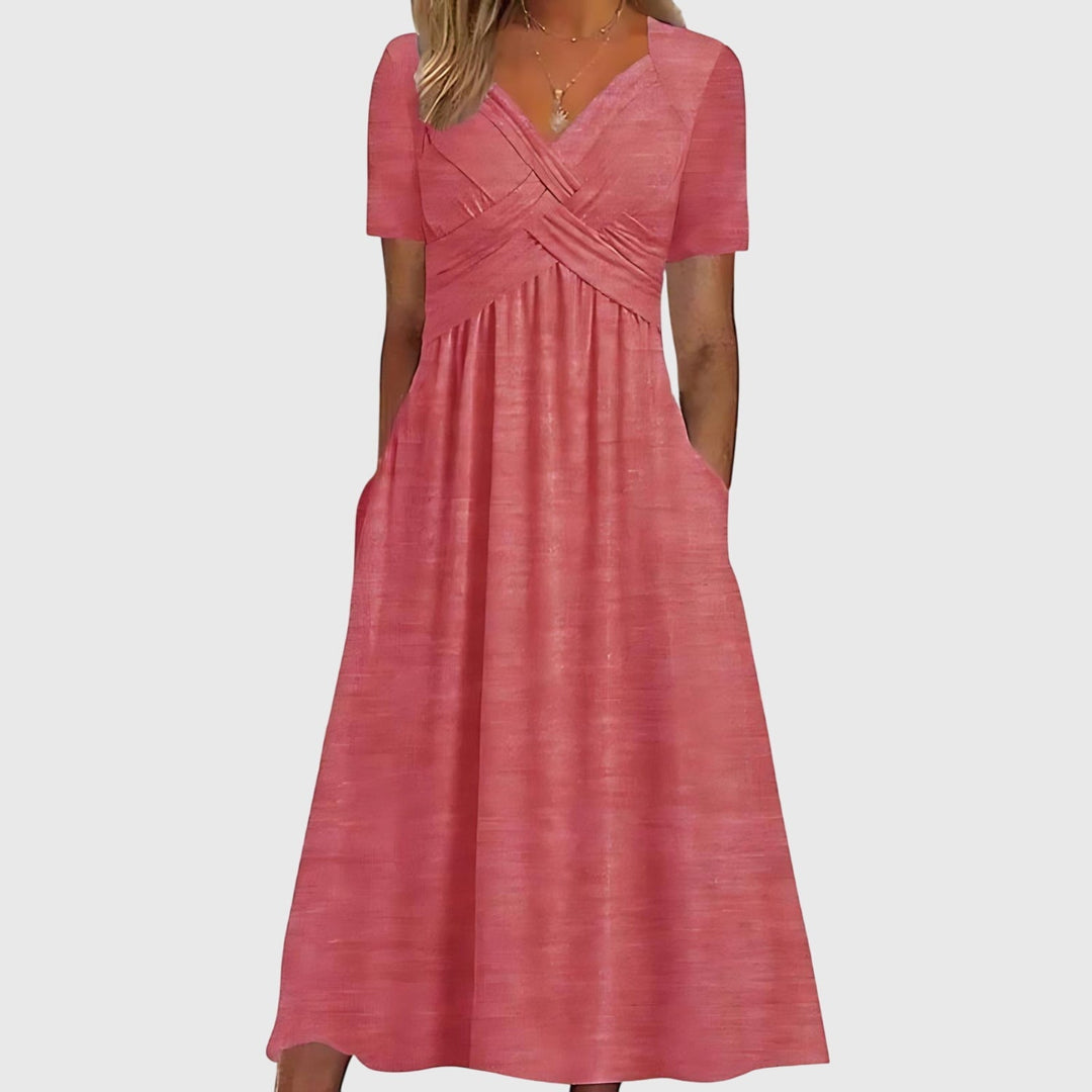 Women's Midi Dress with Tummy Control - Effortless Elegance