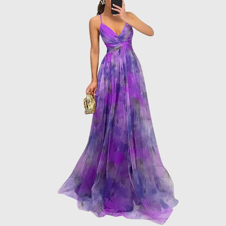 Women's Floral Print Maxi Dress - Effortless Summer Elegance
