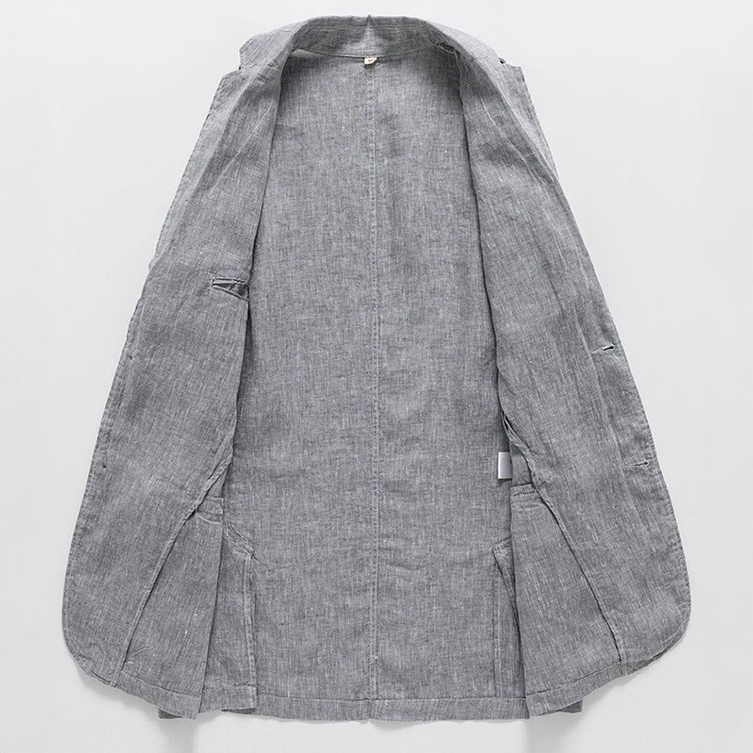 Men's Linen Blazer – Unstructured Two-Button Summer Sport Coat