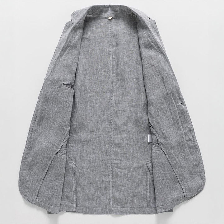 Men's Linen Blazer – Unstructured Two-Button Summer Sport Coat