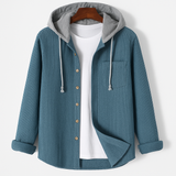 Men's Corduroy Button-Up Hoodie – Ridge Textured Layer