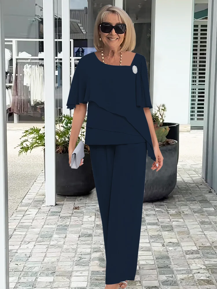 Women's Graceful Flow Two-Piece Set - Elegant for Events
