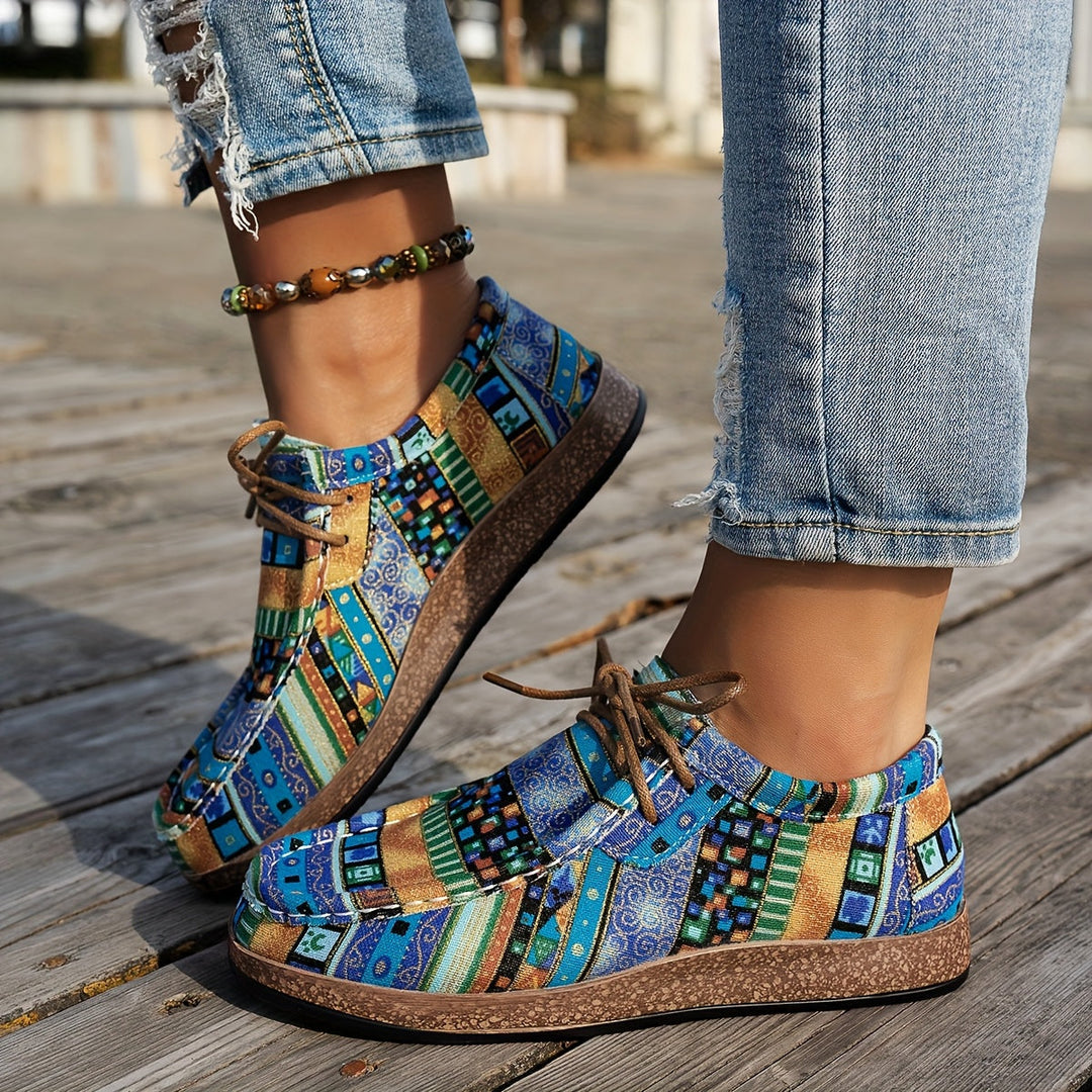 Women's Patchwork Comfort Sneakers - Everyday Casual Style
