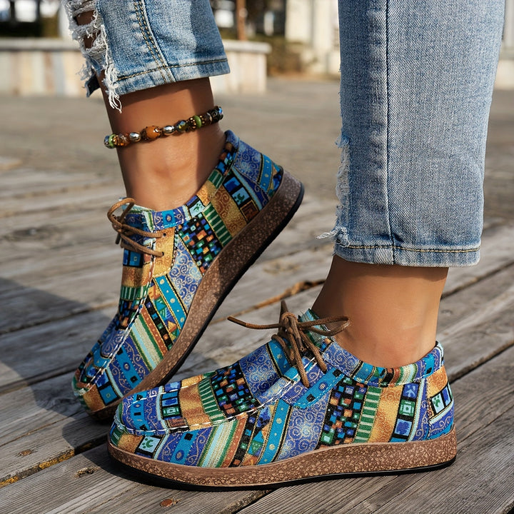 Women's Patchwork Comfort Sneakers - Everyday Casual Style