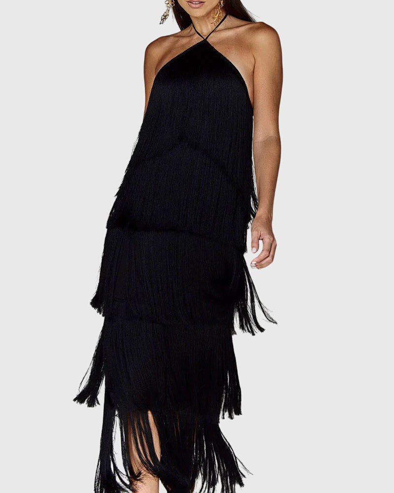 Women's Tassel Dress - Effortless Elegance for Special Occasions