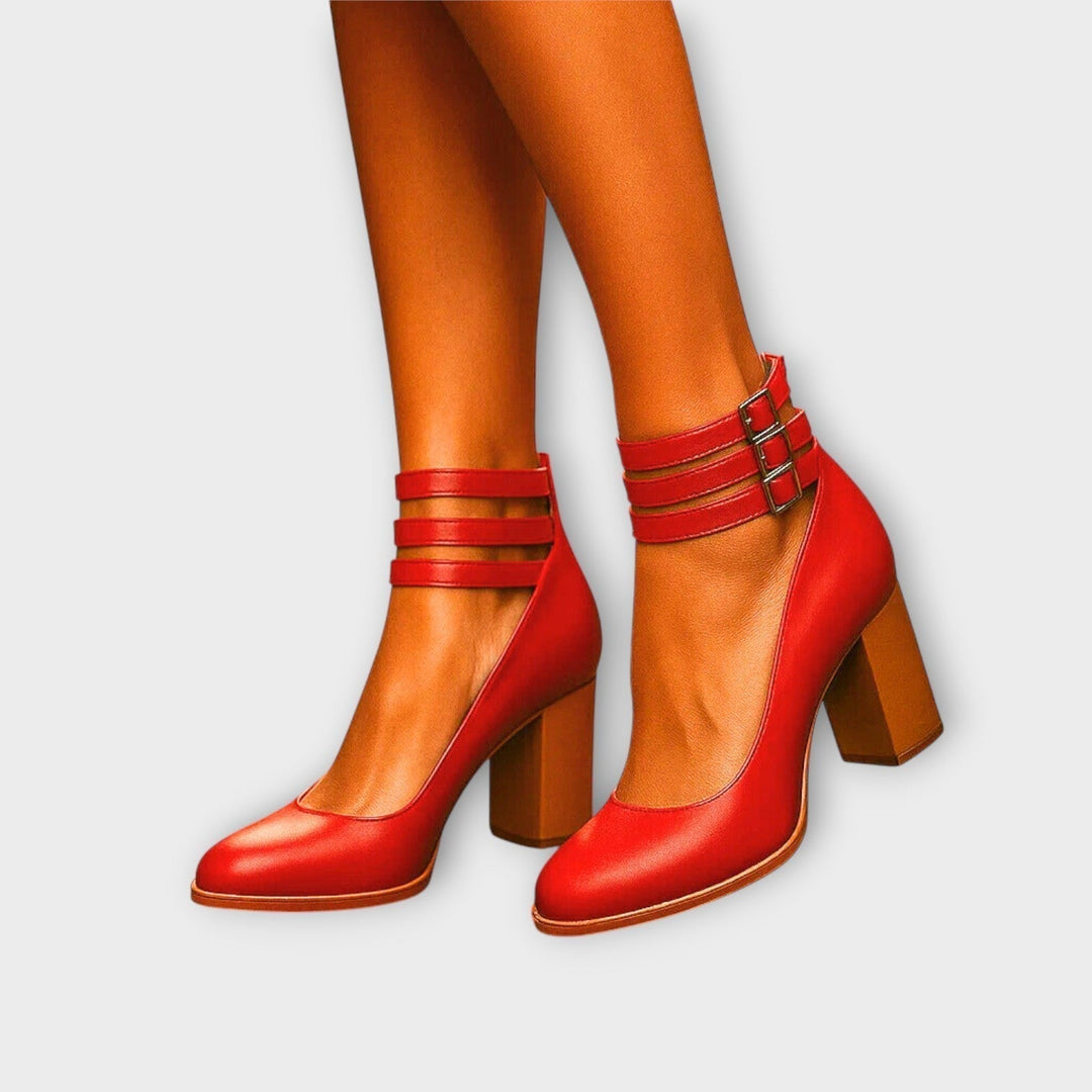 Women's Vintage Block-Heel Mary Jane Pumps - Timeless Everyday Heel