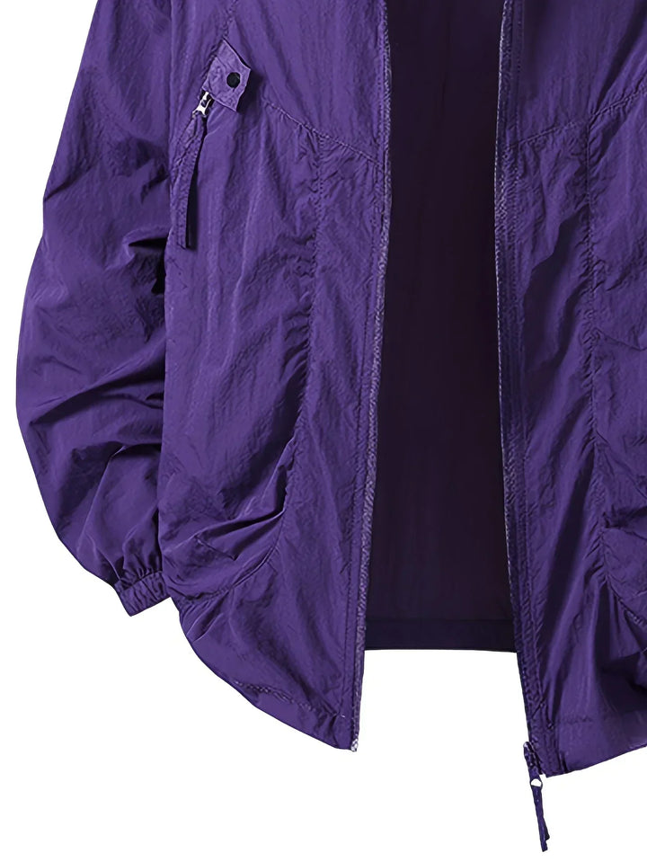 Women's Waterproof Windbreaker Jacket with Adjustable Hood