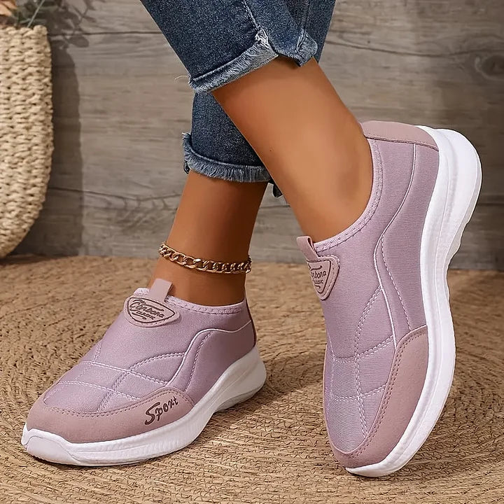 Women's Breathable Slip-On Walking Sneakers - All-Day Comfort