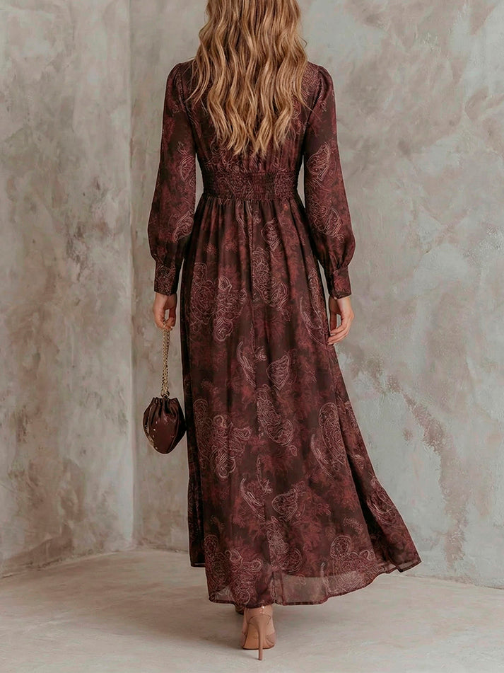 Women's Vintage Maxi Dress - Free-Spirited Bohemian Style