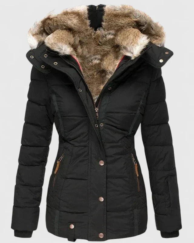 Women's Fur-Lined Winter Jacket - Cozy Warmth and Style