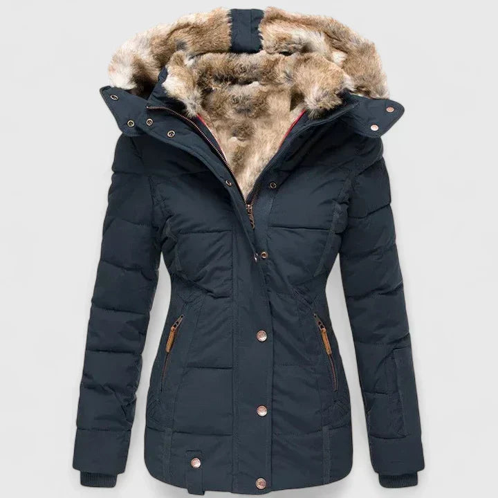 Women's Fur-Lined Winter Jacket - Cozy Warmth and Style