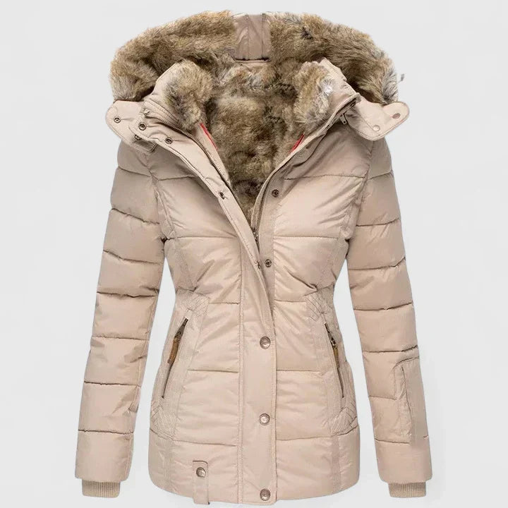 Women's Fur-Lined Winter Jacket - Cozy Warmth and Style