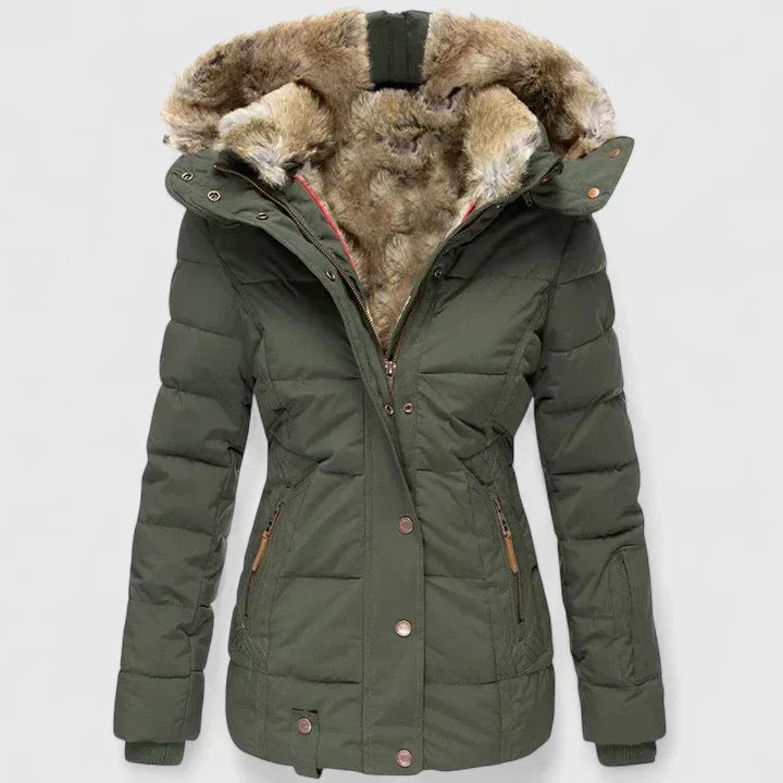 Women's Fur-Lined Winter Jacket - Cozy Warmth and Style