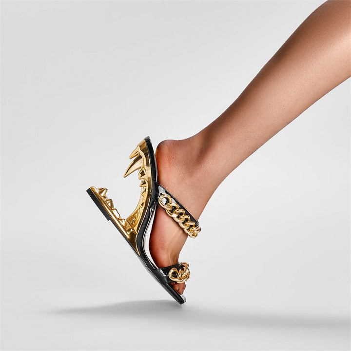 Women's Tiger Heel Slingbacks - Bold Evening Statement