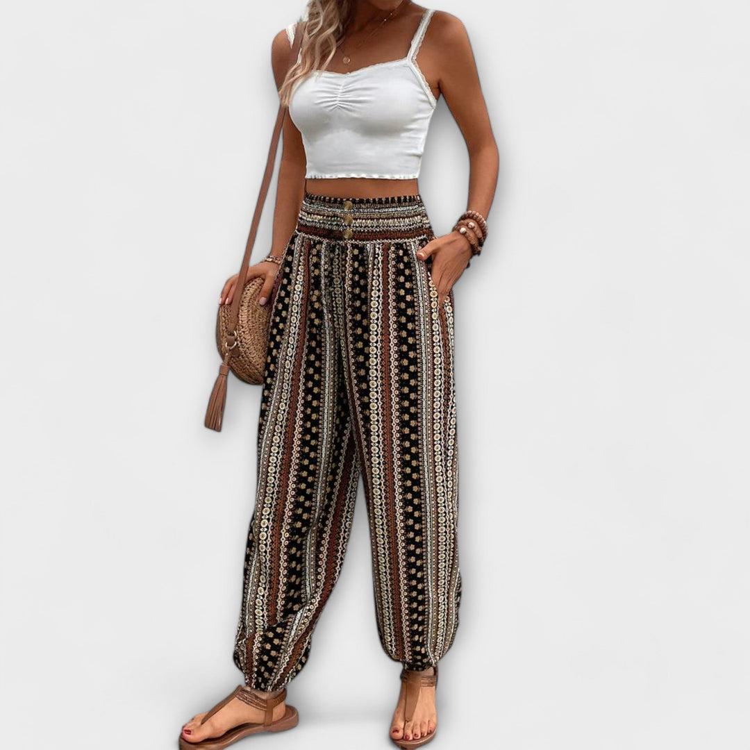 Women's Scarlett Ethnic Graphic Pants - Everyday Comfort & Style