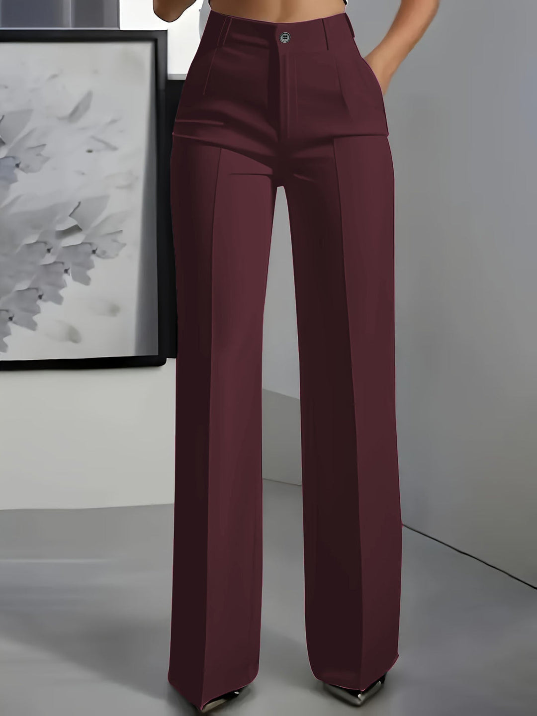 Women's Wide-Leg Tailored Pants - Effortless Elegance