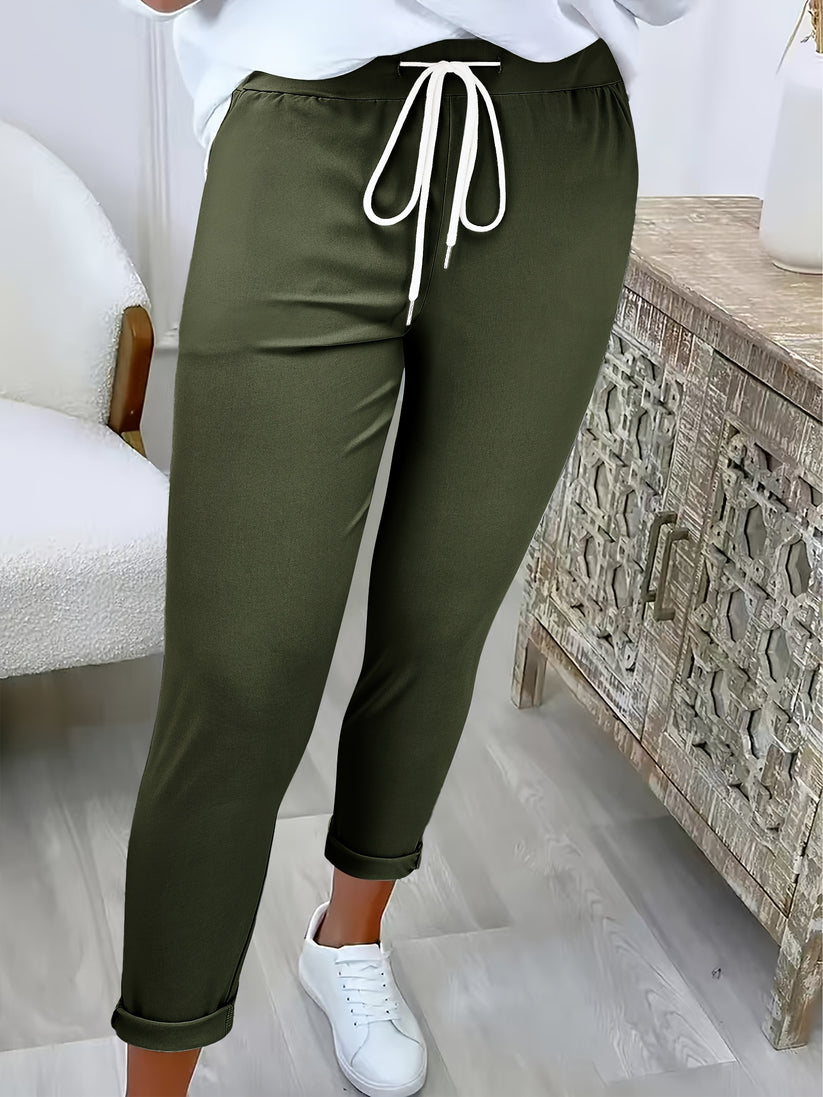 Women's Soft Drawstring Trousers - Effortless Comfort