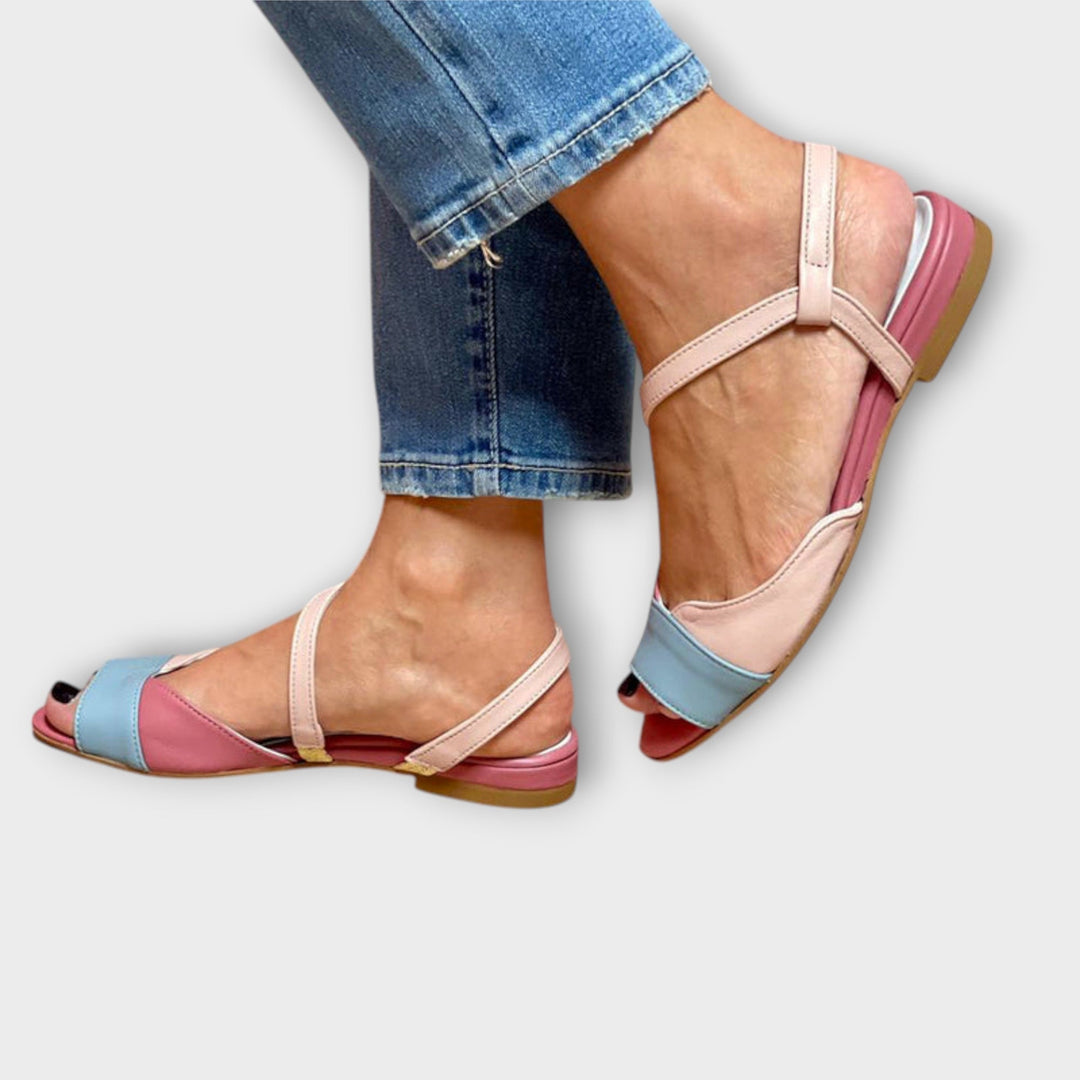 Women's Color Block Heels in Roselina Pink - Everyday Charm