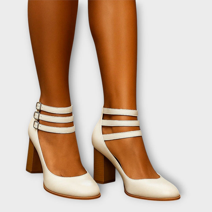 Women's Vintage Block-Heel Mary Jane Pumps - Timeless Everyday Heel