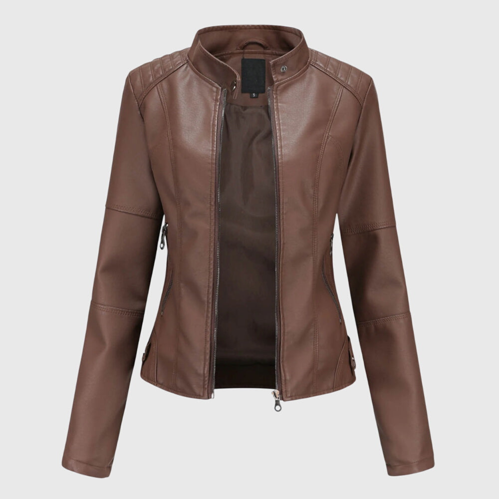 Women's Leather Jacket - Elegant and Versatile for Everyday