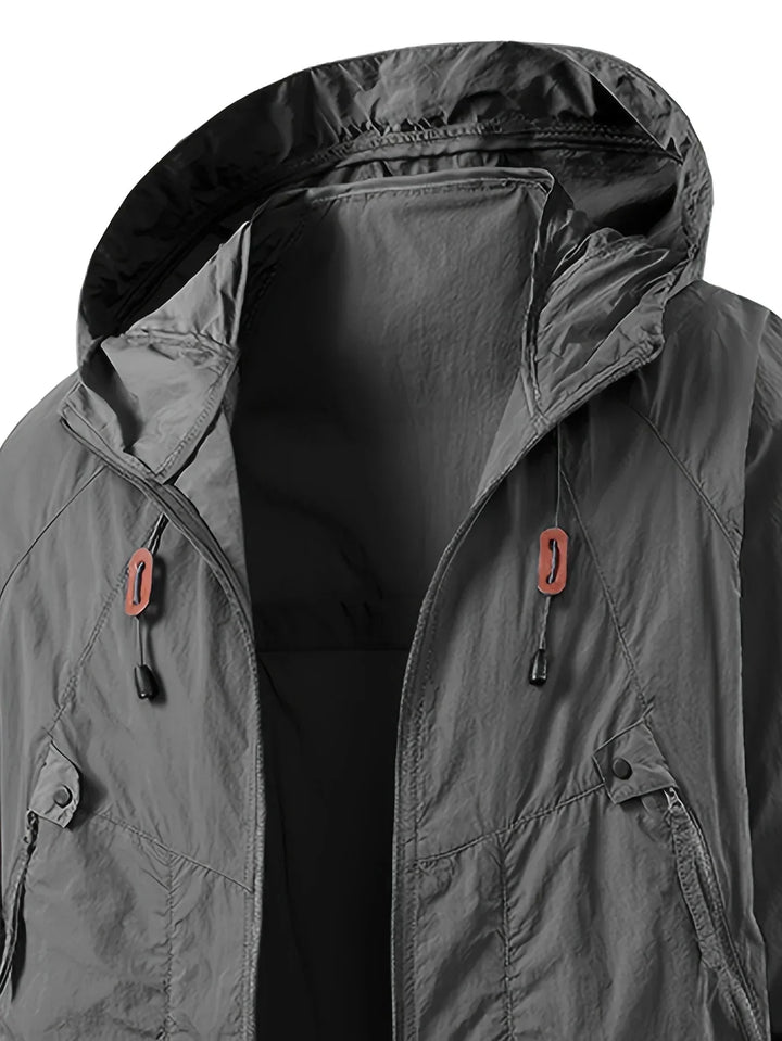 Women's Waterproof Windbreaker Jacket with Adjustable Hood