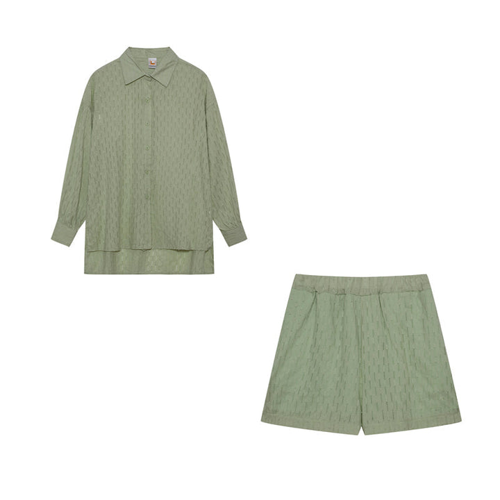 Women's Breezy Shirt and Shorts Set - Effortless Everyday Elegance