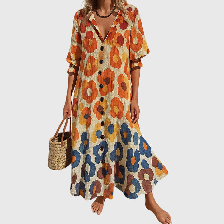 Woman's Elegant Slimming Dress - Boho Charm for Any Occasion
