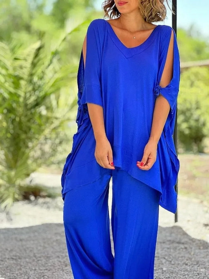 Women's Zelora Relaxed Two-Piece Set - Effortless Everyday Elegance