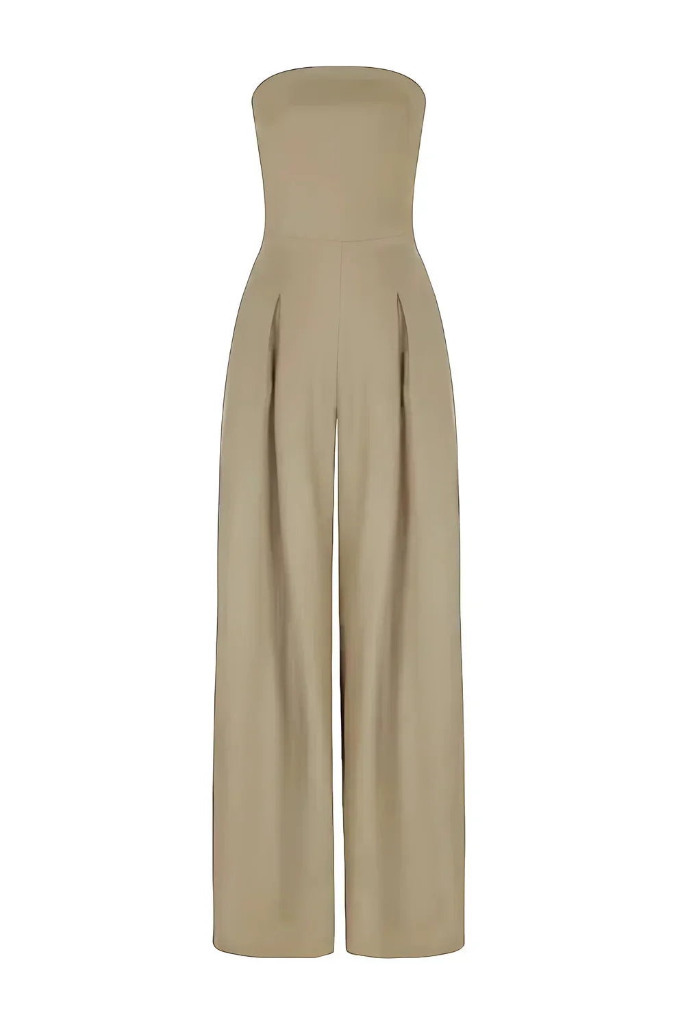 Women's Strapless Jumpsuit - Sculpted Silhouette & Elegant Fit