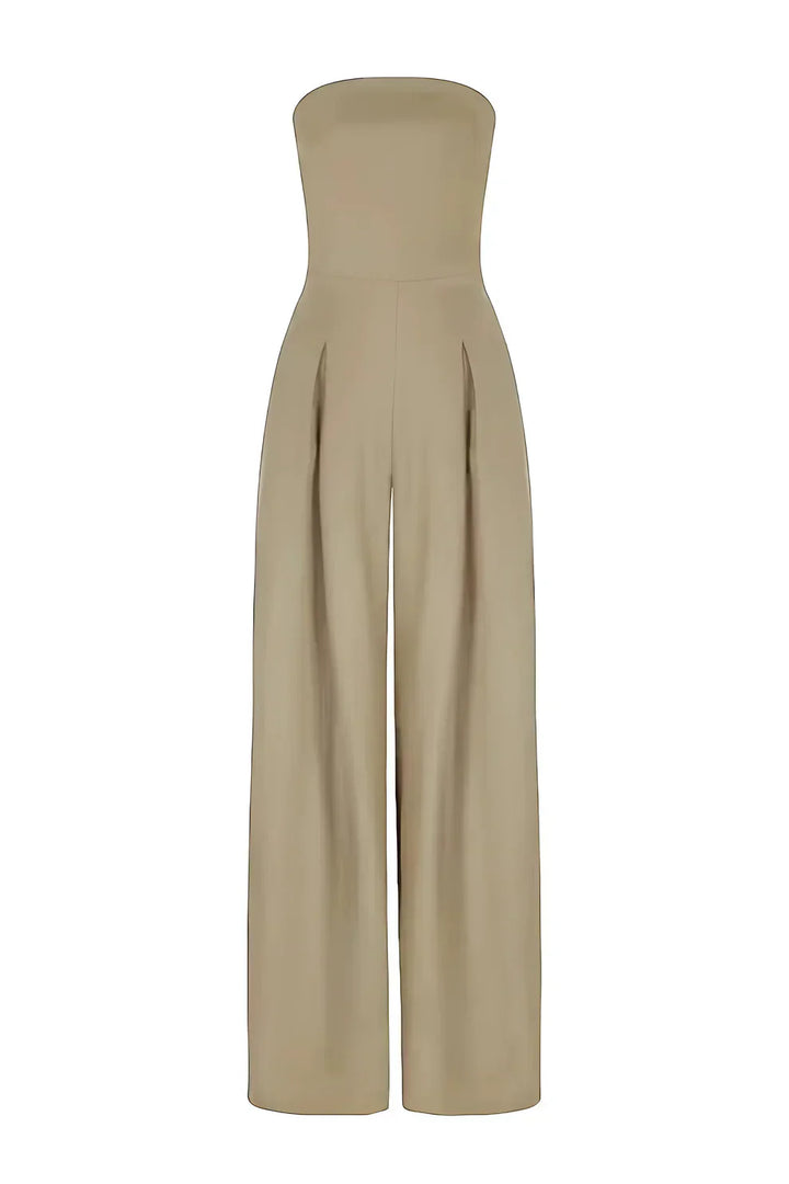 Women's Strapless Jumpsuit - Sculpted Silhouette & Elegant Fit