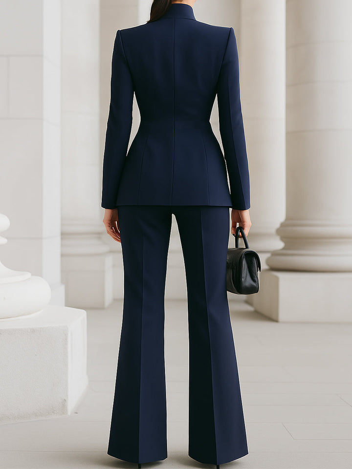 Women's Tailored Blazer & Trouser Suit Set - Timeless Elegance