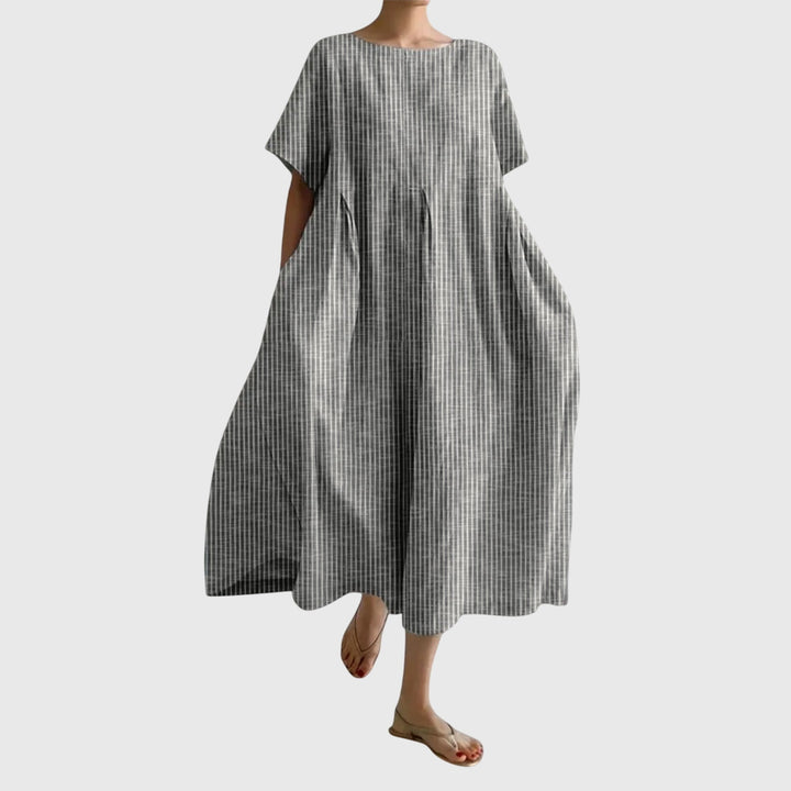 Women's Striped Maxi Dress - Effortless Summer Elegance