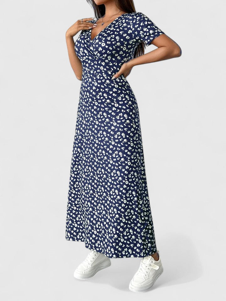 Women's Floral Sophisticated Maxi Dress - Elegant & Flattering